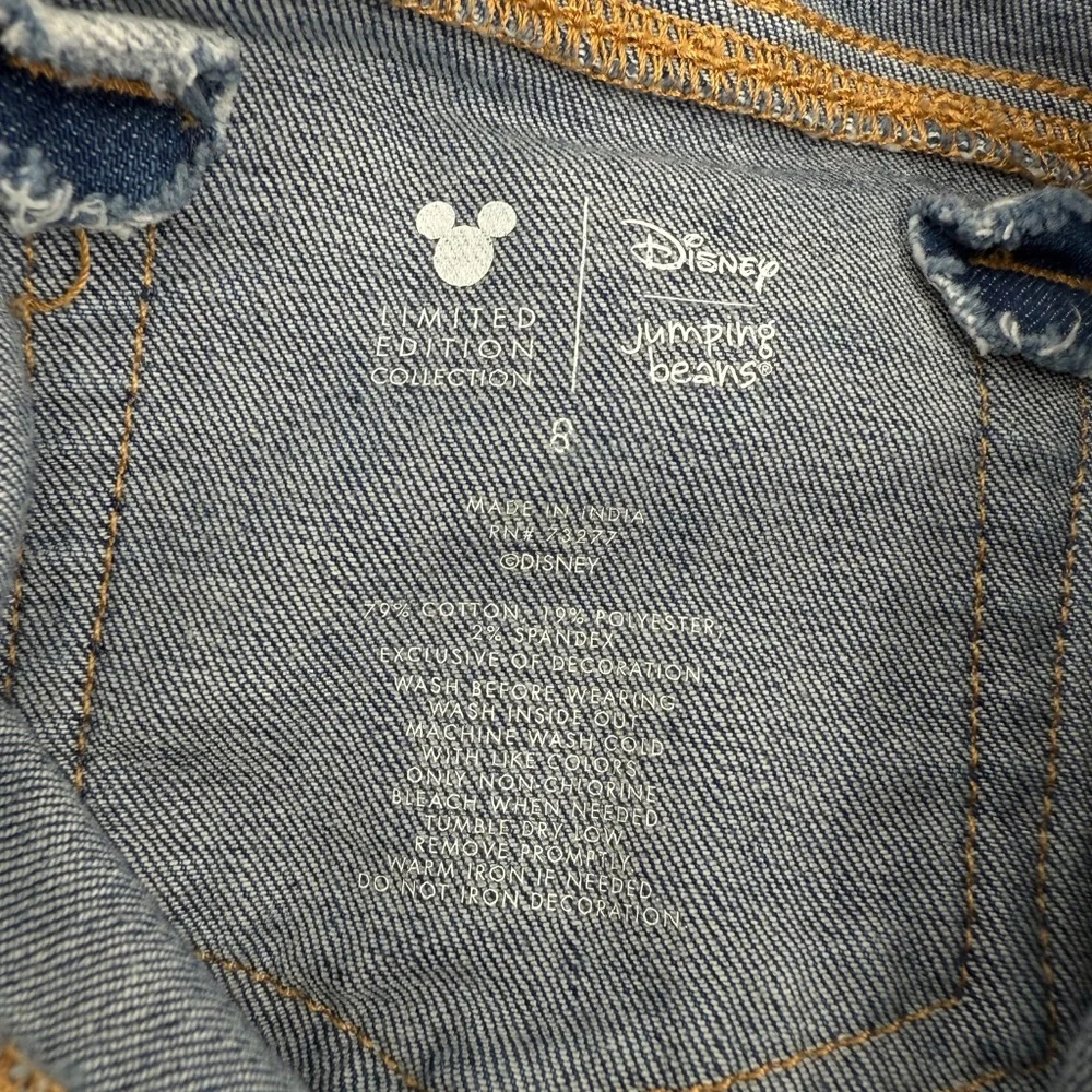 Disney Jumping Beans Jeans Girls 8 Blue Frozen Embroidered Elsa Limited Edition